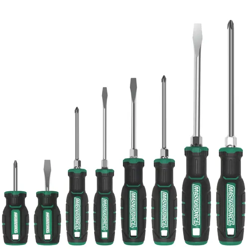 Masterforce® Slotted & Phillips Magnetic Screwdriver Set - 8 Piece
