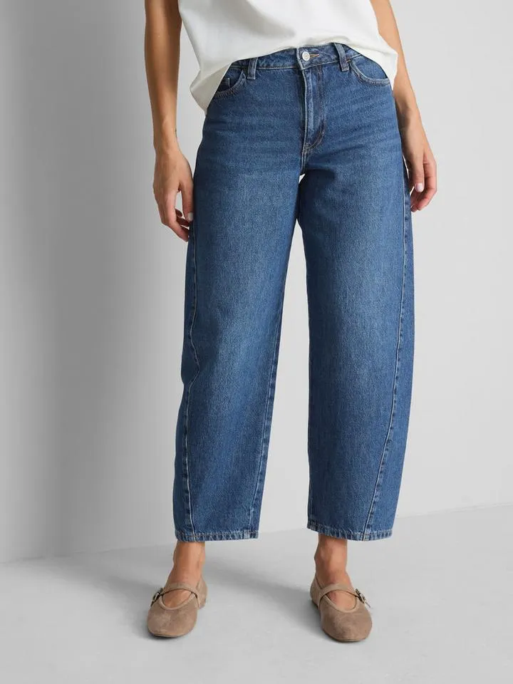Jean barrel en denim de coton