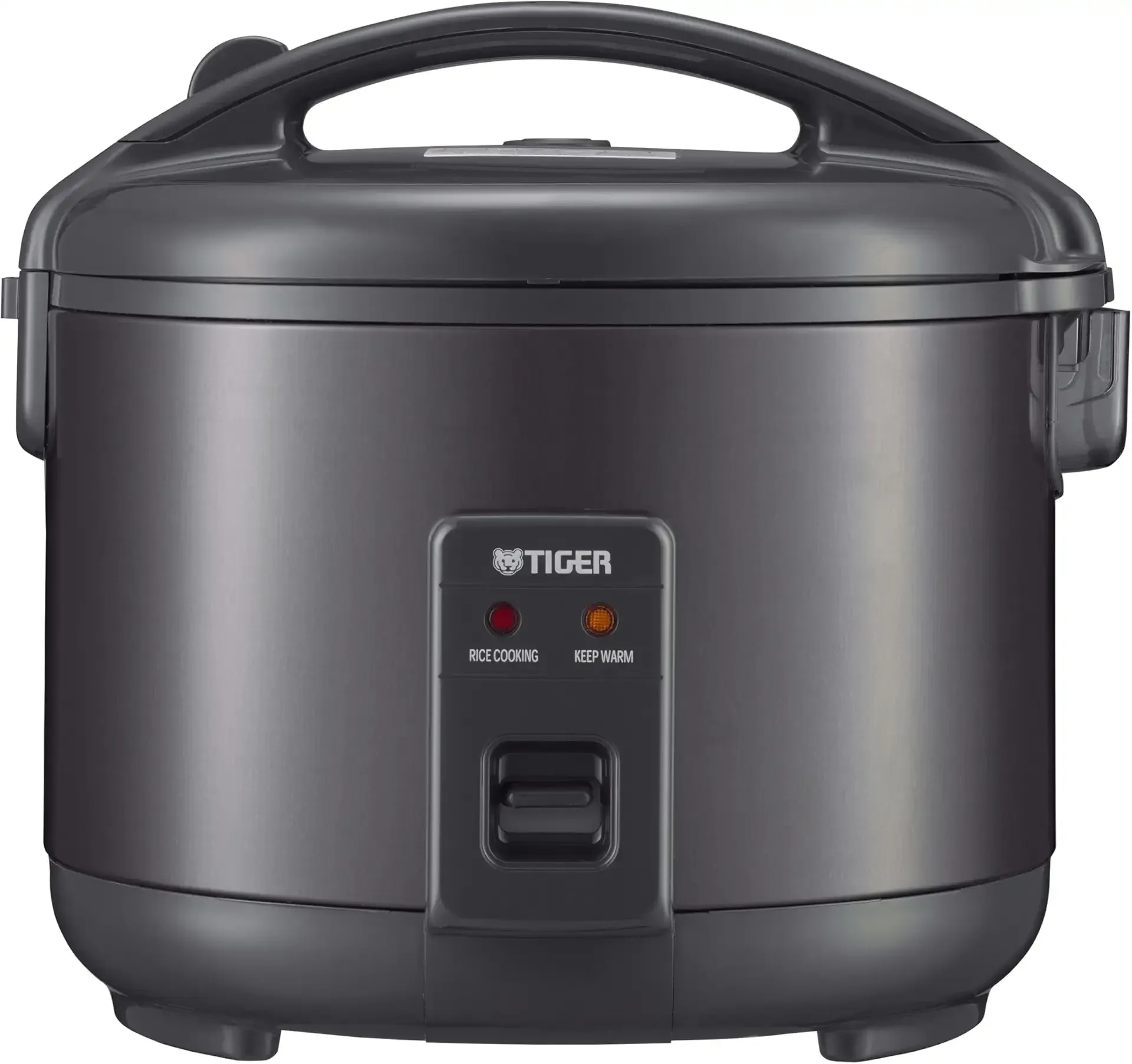 Tiger JNP-S15U-KY 8 Cup Capacity White Rice Cooker with Non-Stick Inner Pot, Retractable Power Cord, and Keep Warm up to 12 hours (Obsidian Black)