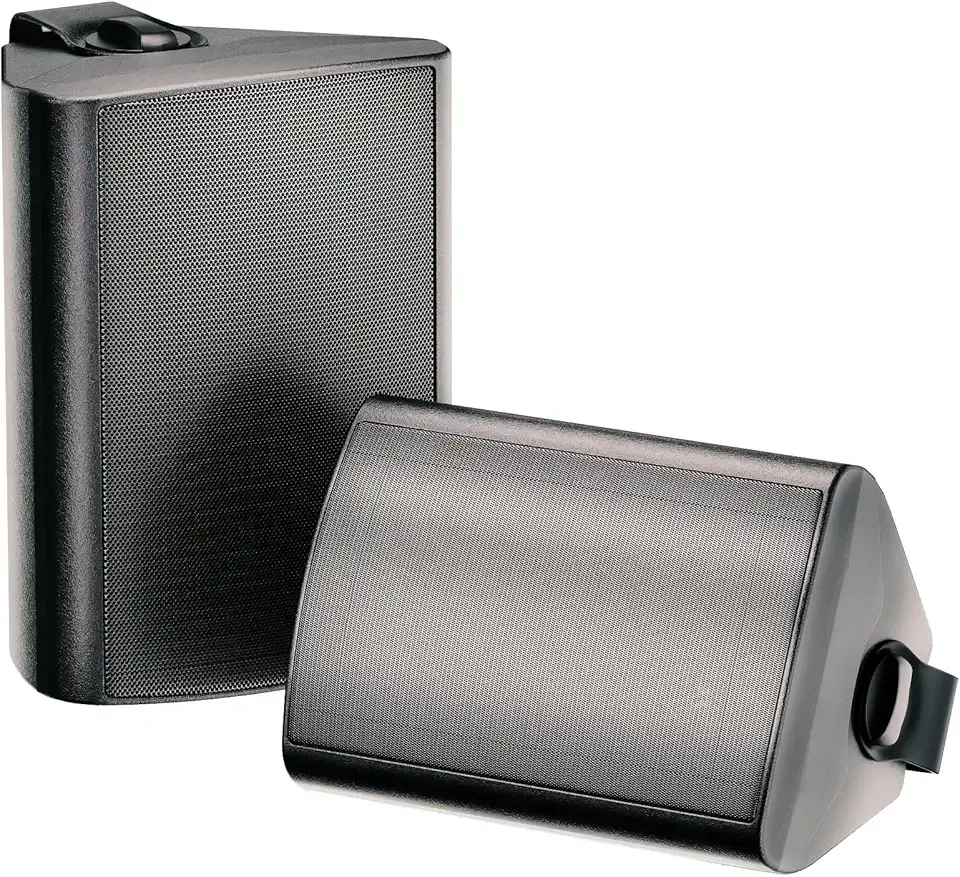 Herdio 6.5 Inch 400W Outdoor Speakers Wired Waterproof with Powerful Bass,Wall Mount Speakers for Patio Garage Covered Deck,All-Weather(Pair,Black)