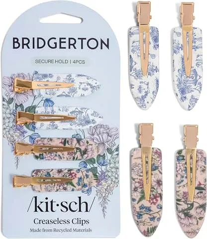 Bridgerton x Kitsch Creaseless Hair Clips for Women - Toile i…