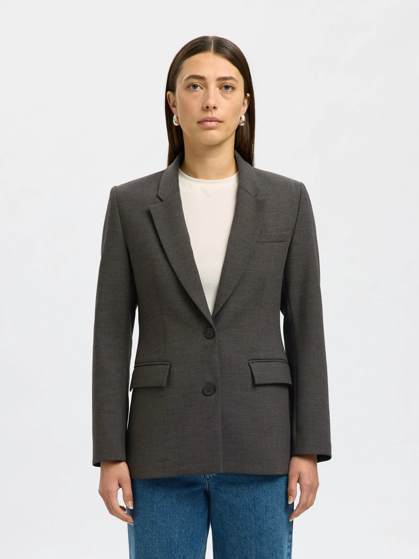 VISKOSEBLANDING KLASSISK BLAZER