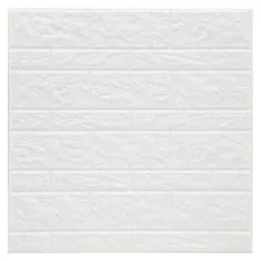 Lot de 2 panneaux autocollants carreaux mur briques 3D 30.5x0.7x31cm