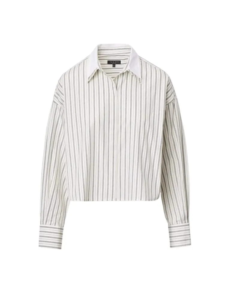 Marin Striped Combo Shirt - Hvit