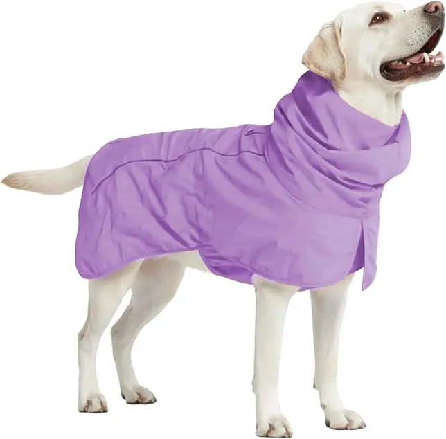Spark Paws Dog Raincoat - Waterproof Rain Jacket w/Hood, Full Coverage | Waterproof Coat Covers Full Body incl. Belly - Reflective, Co…