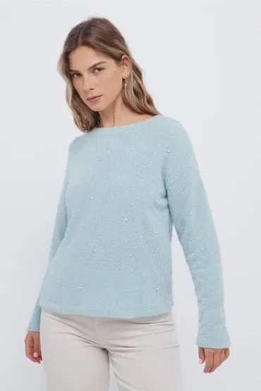 Jersey chenilla perlas