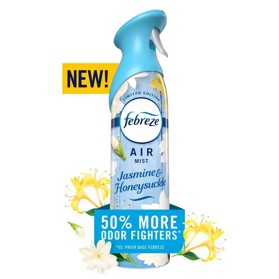 Febreze Air Mist, Air Freshener Spray, Odor Fighting Room Spray, Jasmine & Honeysuckle Scent, 8.1oz