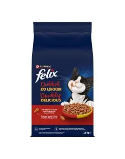 Felix Doubly Delicious Adult Meat - Kattenvoer - Rund Kip 7.5 kg