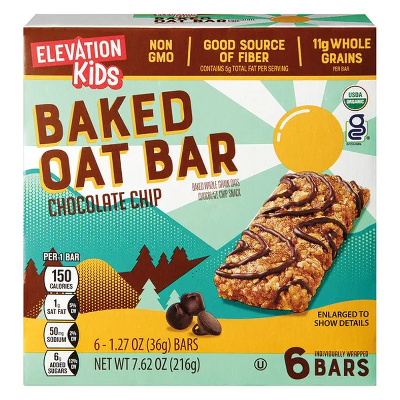 Elevation Chocolate Chip Kids Baked Oat Bars