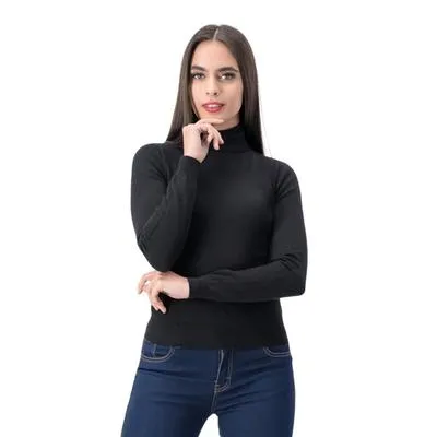 Suéter Mxstaza Mujer Manga Larga Diseño Liso