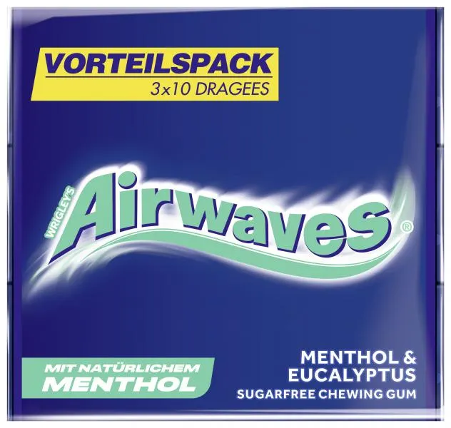 Wrigleys Airwaves Menthol & Eucalyptus 3 x 10 St.