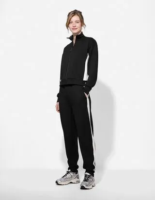 Pantaloni da jogging - Inserti a contrasto - nero