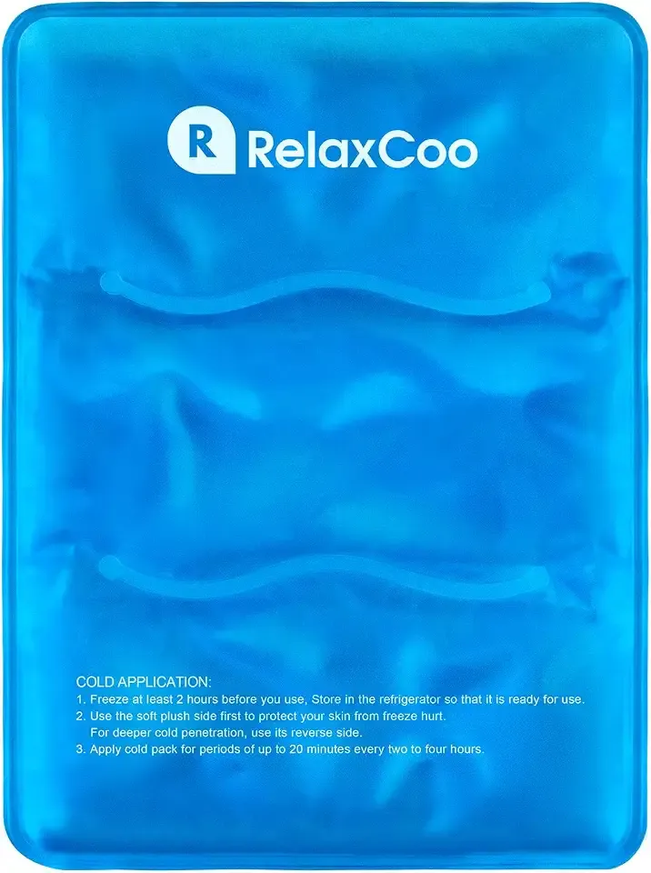 RelaxCoo Large Flexible Ice Pack for Injuries Reusable Gel, 11x14.5 Inches, Cold Compress for Hip, Shoulder, Knee, Back Pain, Swelling, Bruises, Surgery