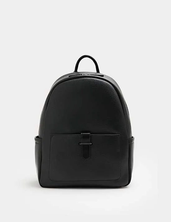 Mock Leather Backpack