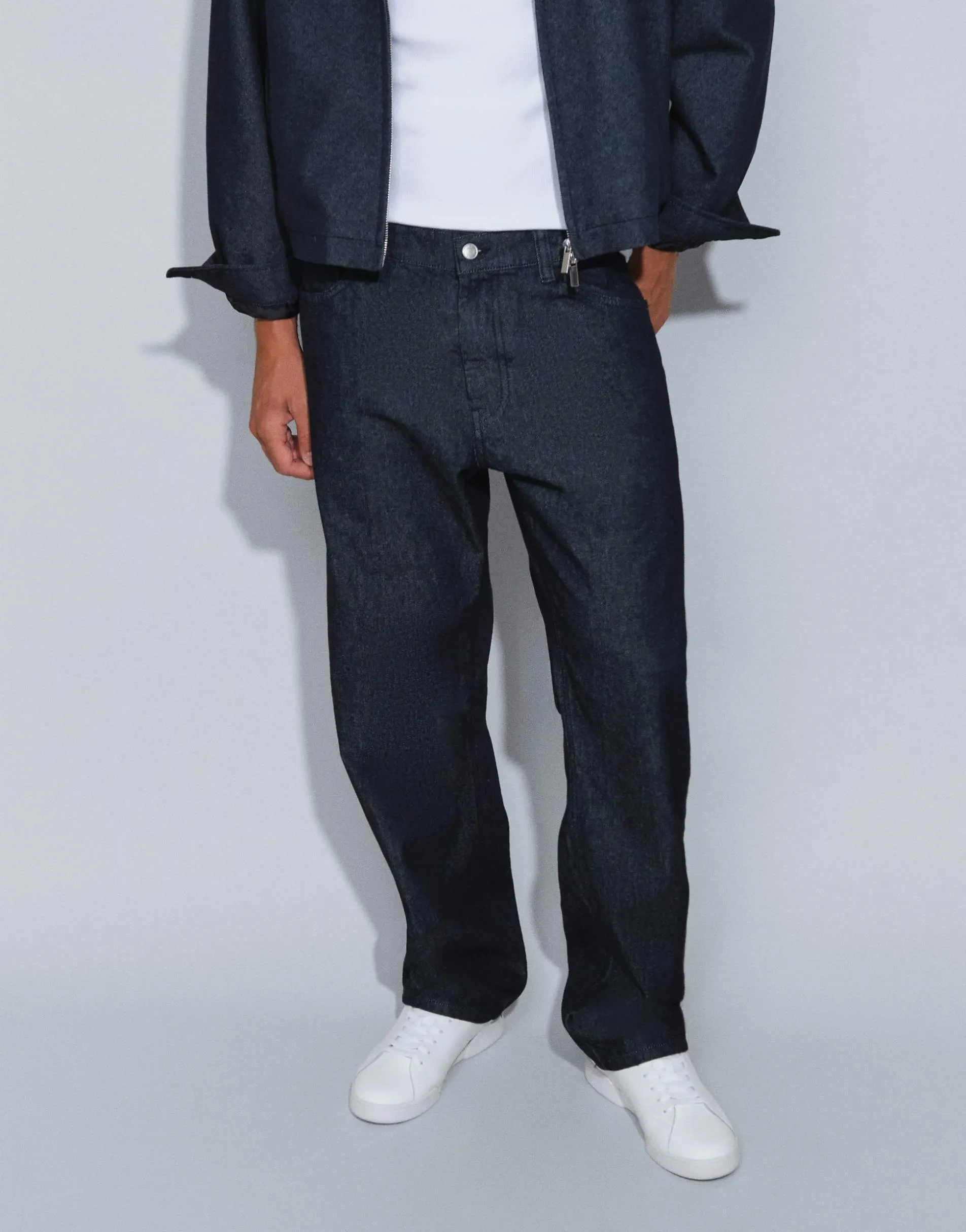 ASOS DESIGN relaxed fit jean in dark wash blue