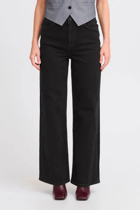 Wijde jeans / Flared Jeans BYLARA WIDE JEANS - dames zwart