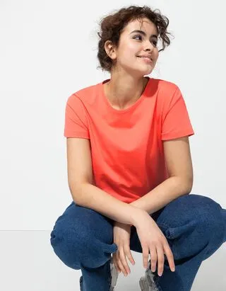 T-shirt - Scollo rotondo - rosso chiaro