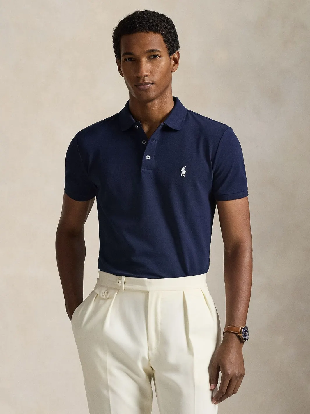 STRETCH MESH POLO SHIRT