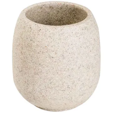 Bicchiere porta spazzolini Afra sabbia