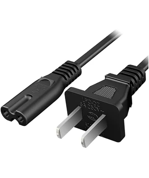 AC 2 Prong C8 Power Cord 5ft Standard 2-Sl…
