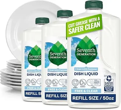 Seventh Generation Dish Soap Refill, Free & Clear, 50 fl oz,…