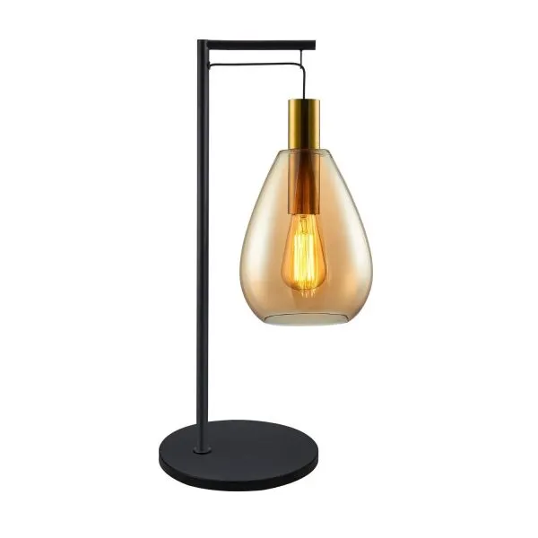 Tafellamp Felinio amber glas 1-lichts hangend