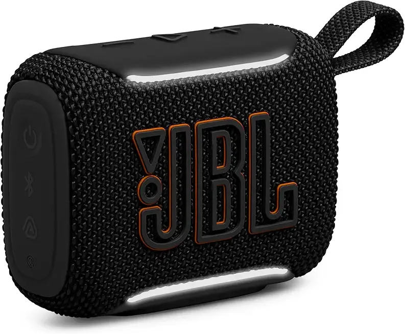 JBL Go 5 Portable Bluetooth Speaker, Waterproof and Dustproof - Black | Dustproof Drop-Proof With up to 10 Hr Battery, Stereo Pairing, App Control For Pool, Beach, Outdoor Listening