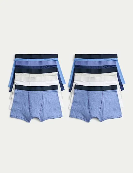10er-Pack Baumwoll-Shorties mit Stretch und nautischem Motiv (5–16 J.)