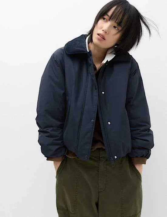 Thermowarmth™ Cord Collar Short Padded Jacket