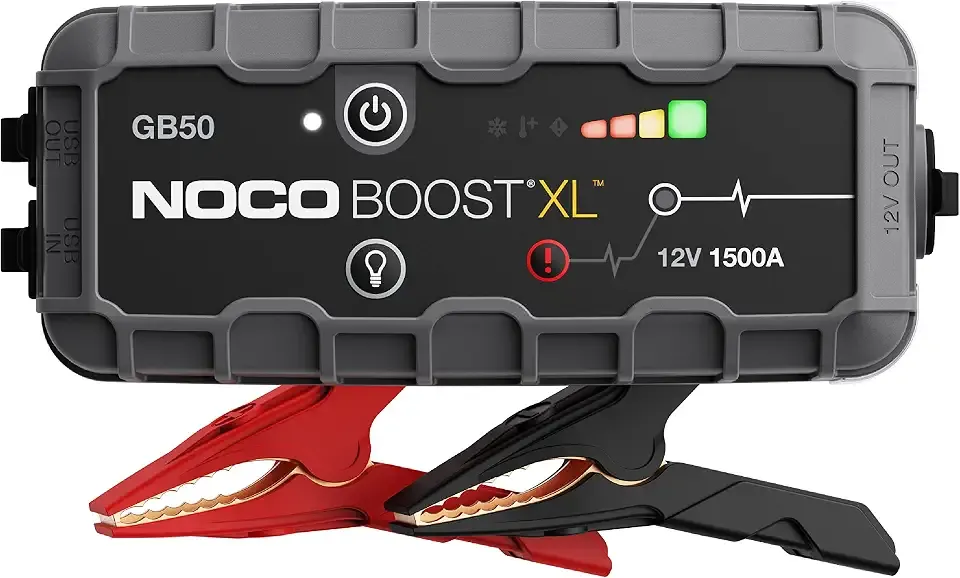NOCO Boost GB50: 1500A UltraSafe Jump Starter – 12V Lithium Battery Booster Pack, Portable Jump Box, Power Bank & Jumper Cables - for 7.0L Gas and 4.5L Diesel Engines