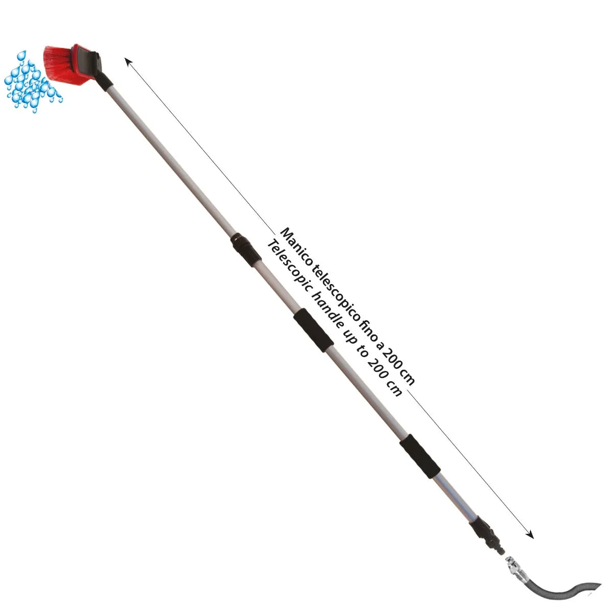 Idrospazzola Spazzola Lavaggio 30×7 cm Telescopica