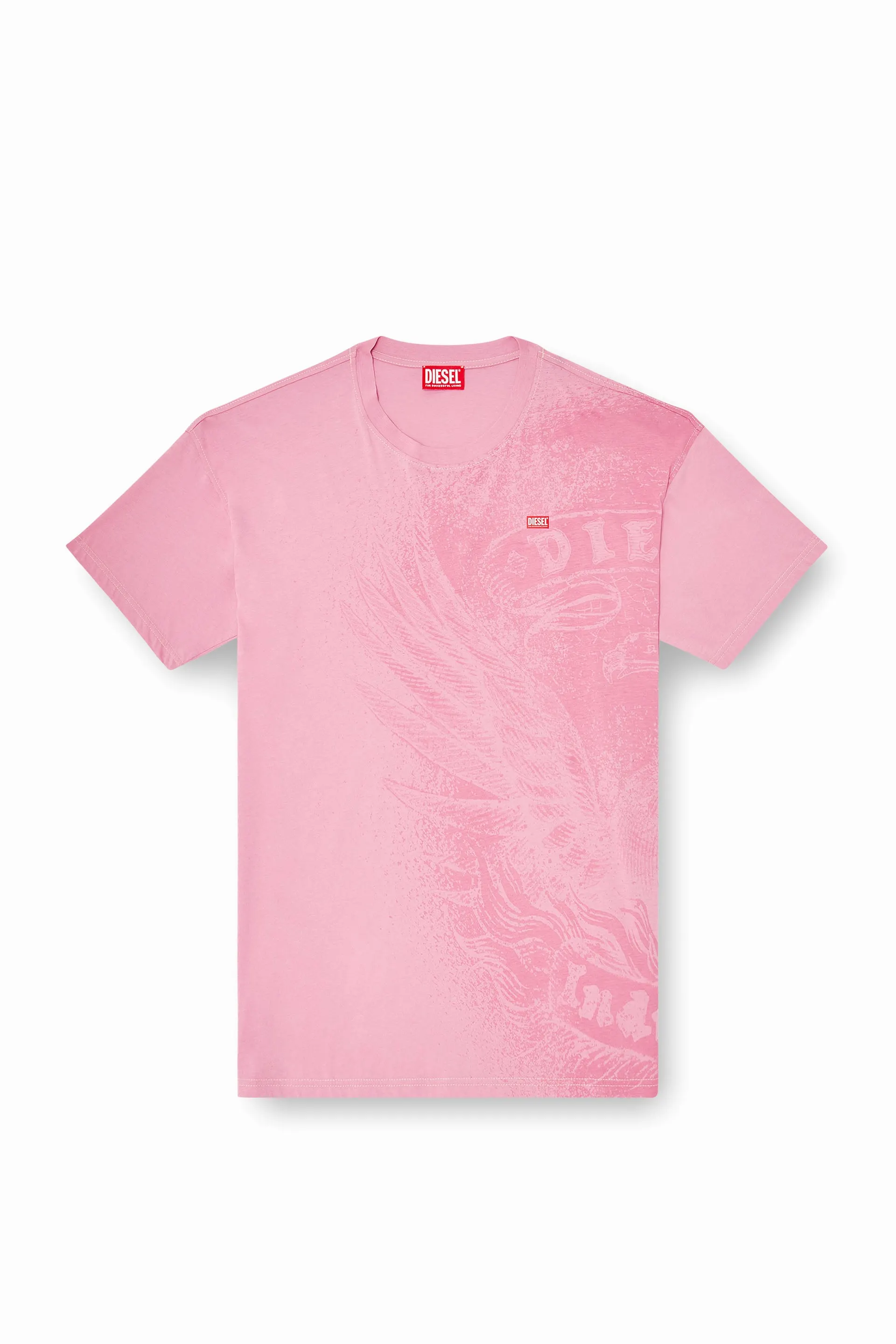 Relaxed T-shirt with pigment prints
