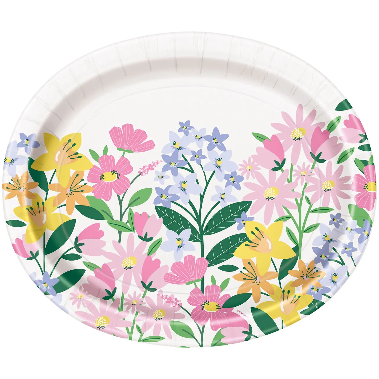 Wildflower-Garden-12"-Oval-Plates,-8ct