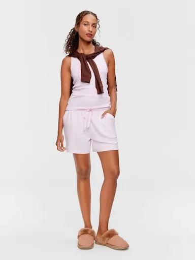 Pink Plush Mid Short