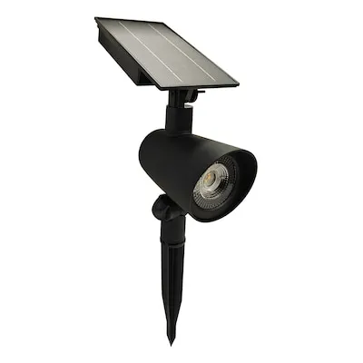 180 -Lumens Black Warm White Solar LED Flood light