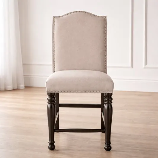 Caswell 45" Counter Chair (1-Piece) by Steve Silver Company - Beige/Brown