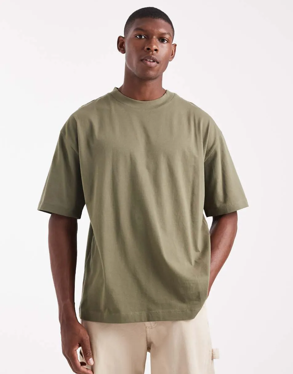 ASOS DESIGN Essentials oversized crew neck t-shirt in khaki