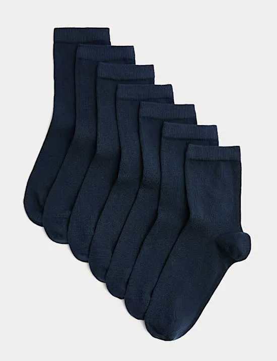 7 Pack of Ankle School Socks