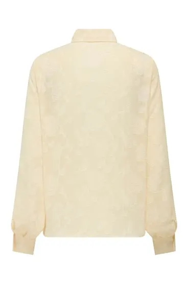 Camisa jacquard manga larga