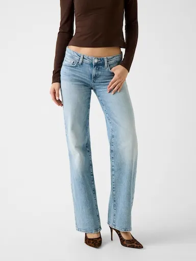 Guess Low Rise Slouchy Jean In Rose Petal