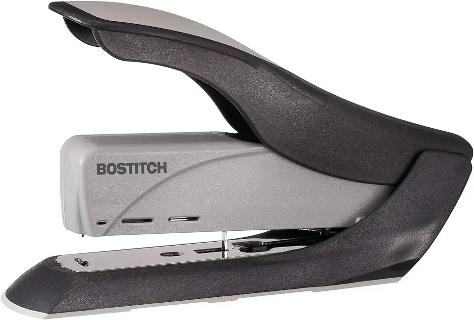 Bostitch Office 60 Sheet Heavy Duty Stapler - Two Fingers, No Effort, Spring Powered Stapler - Gray (1200)