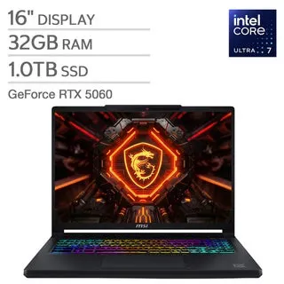 MSI Crosshair 16 Max 16" Gaming Laptop — Intel Core Ultra 7 251HX — NVIDIA RTX 5060 — 2560x1600 OLED Display — 32GB DDR5 RAM — 1TB SSD — Windows 11
