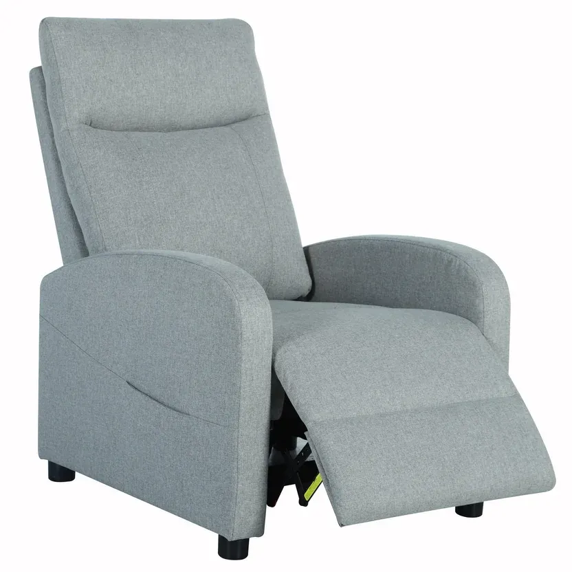 Sillón Individual Reclinable Berger Gris Seattle