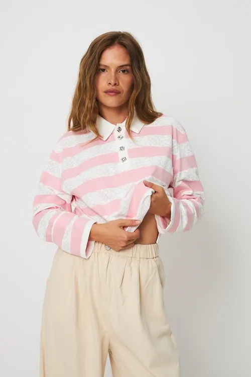 BEA BLOUSE - Poloskjorter - rose/creme