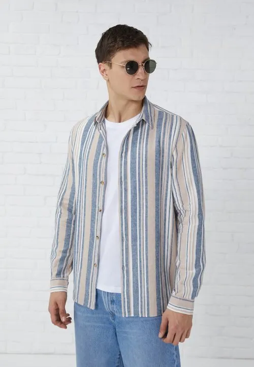 LINEN MIX SHIRT - Skjorte - multi-coloured