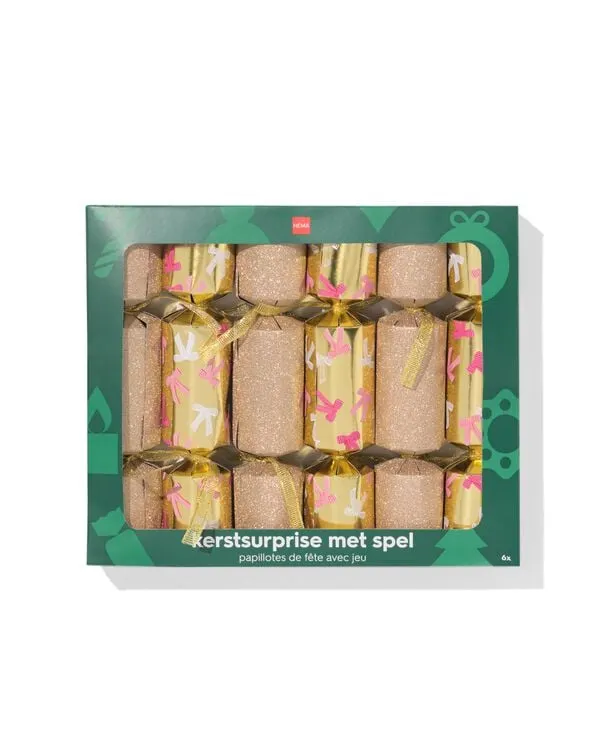 party crackers goud - 6 stuks