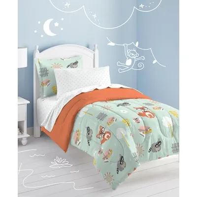 Woodland Friends 5 -Piece Green Twin Comforter Set