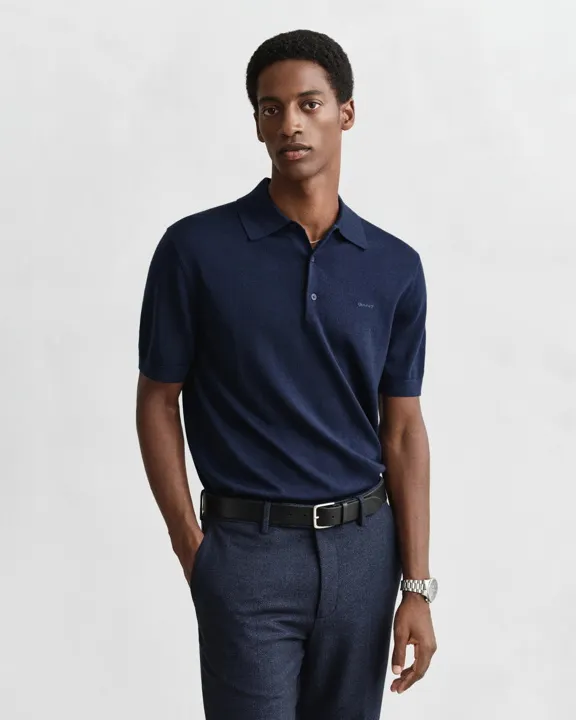 Kortermet pologenser i ekstra fin merinoull