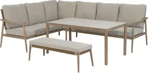 Intratuin 8-zits loungeset met tuinbank Tara naturel