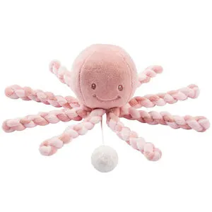 Peluche musicale pieuvre Rose
